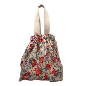 Japanese Style Drawstring Canvas Lunch Bag Sakura Cute Lunch Box Bento Bag Large Capacity Lunch Tote Bag