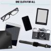Microfiber Cleaning Cloth for Glasses Lens Cleaning Cloth Microfiber Cloth for Phone Screens Camera Lens 12 pcs Black