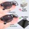 Microfiber Cleaning Cloth for Glasses Lens Cleaning Cloth Microfiber Cloth for Phone Screens Camera Lens 12 pcs Black