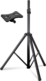 5 Core Speaker Stand Tripod Floor Tall Adjustable 35mm DJ Studio Monitor Stands Pole Mount - SS ECO 1PK WOB (Color: Black)