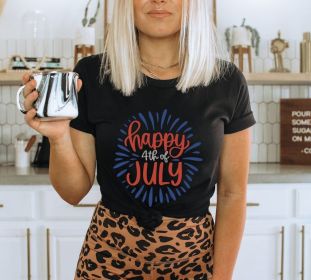 Happy 4th Of July T-shirt, American Shirt, Independence Day Tee, Usa Shirt, Gift For Usa Mama, Friends Top, Memorial Day Shirt, Gift For Her (size: XL)
