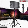 5 Core Speaker Stand Tripod Floor Tall Adjustable 35mm DJ Studio Monitor Stands Pole Mount - SS ECO 1PK WOB