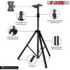 5 Core Speaker Stand Tripod Floor Tall Adjustable 35mm DJ Studio Monitor Stands Pole Mount - SS ECO 1PK WOB