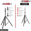 5 Core Speaker Stand Tripod Floor Tall Adjustable 35mm DJ Studio Monitor Stands Pole Mount - SS ECO 1PK WOB